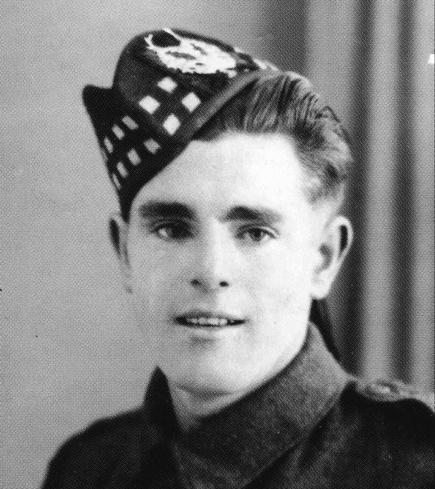 Jim Glennie as a young soldier