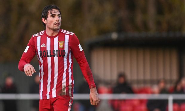 Evening Express / Press and Journal
CR0045732
Story by Callum Law
North Lodge Park, Pitmedden
Highland League - Formartine v Brora
Pictured is Formartine's Lewis Wilson
Saturday 11th November 2023
Image: Darrell Benns/DC Thomson