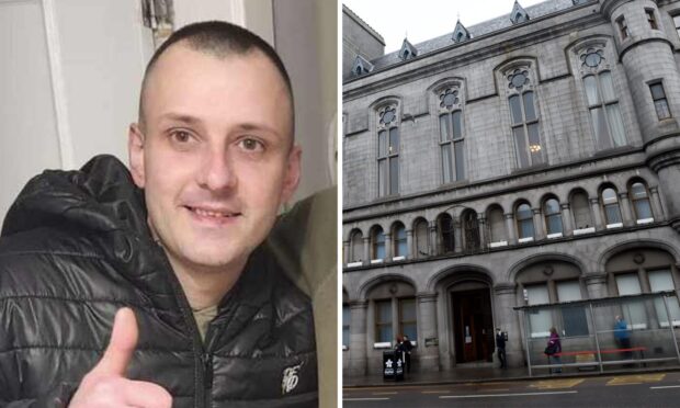 Charles Gordon appeared in the dock at Aberdeen Sheriff Court. Images: DC Thomson/Facebook