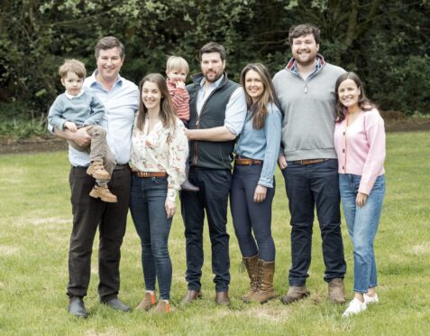 The Hamilton family, from left, James and Emma with son Ritchie, Charles and Jane, with son Hugh, and Harry and wife Rebecca. Photographs by Ron Stephen.