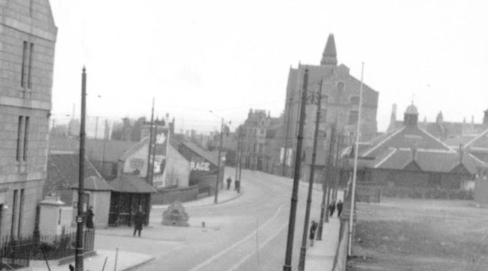 View along Clifton Road looking towards Powis Terrace before Astoria Cinema was built.