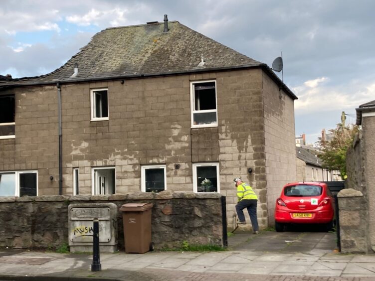 Fire at a house on Park Street, Aberdeen. 
