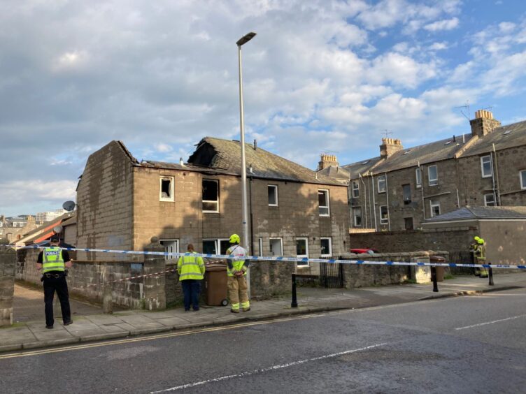 Fire at a house on Park Street, Aberdeen. 