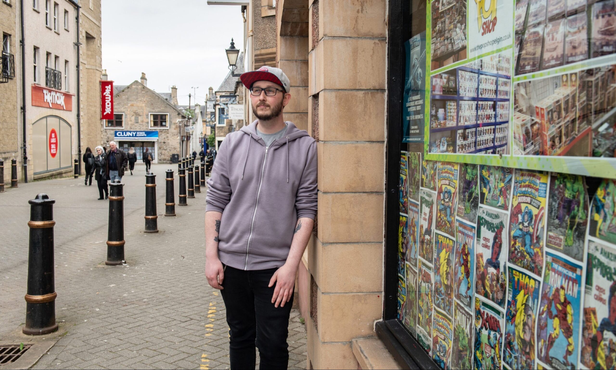 Peter Ralston outside The Pop Shop on Thunderton Place. 