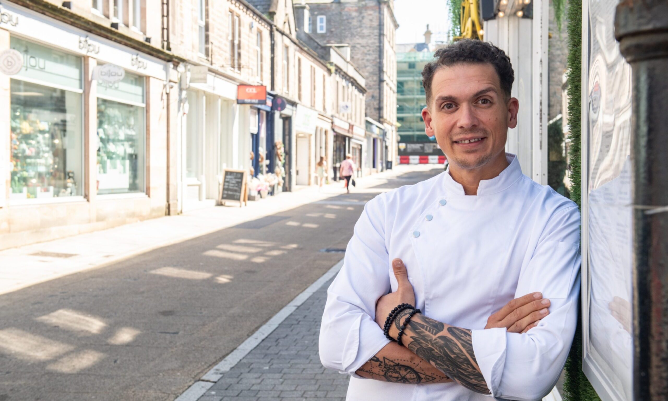 Marius Puscas standing outside Planta looking down Batchen Street. 