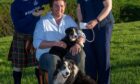 NSA Scotsheep host farmer James Hamilton with Campbell Ewen and Irene Scott.