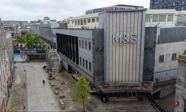 Marks and Spencer store at St Nicholas Square, Aberdeen.