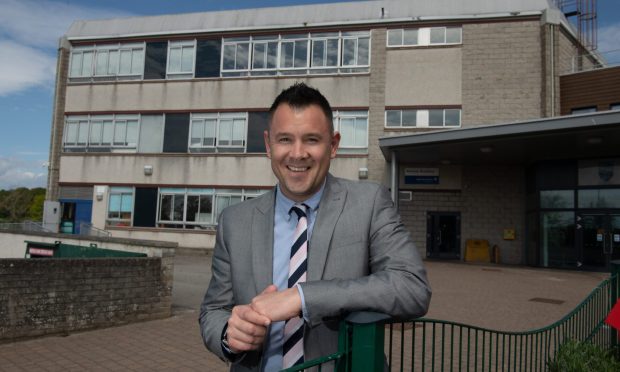 The current Forres Academy needs replaced due to concerns about Raac concrete. Image: Jason Hedges/DC Thomson