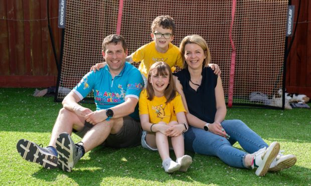 The Brooks family, clockwise from left - Andy, Seeley, Lindsay and Raegan. Image: Kenny Elrick/DC Thomson