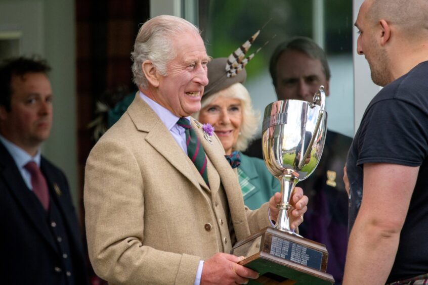 King Charles and Queen Camilla at The Braemar Gathering and Highland Games 2023.