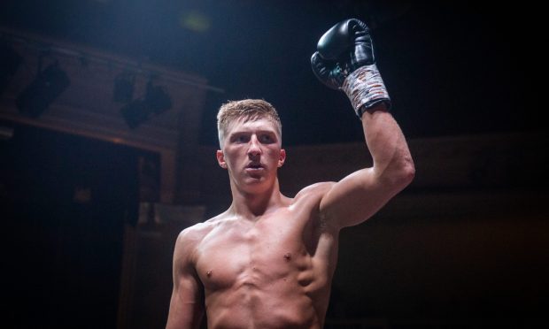 Undefeated Aberdeen boxer Gregor McPherson pictured after beating Christian Lopes Florez at Aberdeen Beach Ballroom. Image: Kath Flannery/DC Thomson