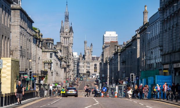 Union Street is the only measuring site within the LEZ in Aberdeen. Image by Kath Flannery/DC Thomson