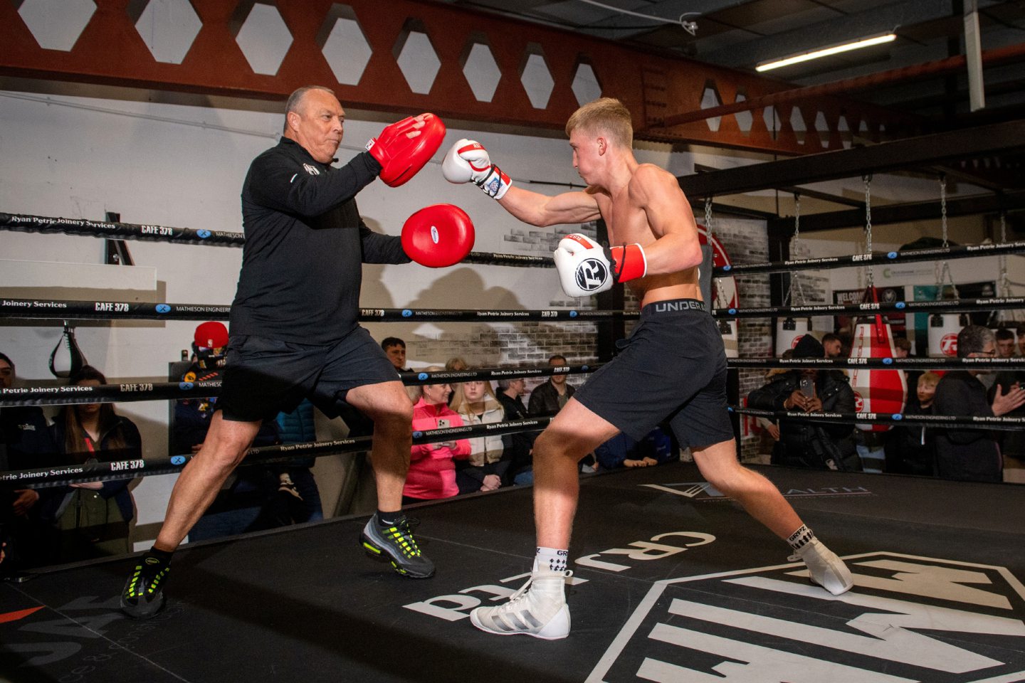 Gregor McPherson training ahead of his fight against Christian Lopez Flores. Image: Kath Flannery/DC Thomson