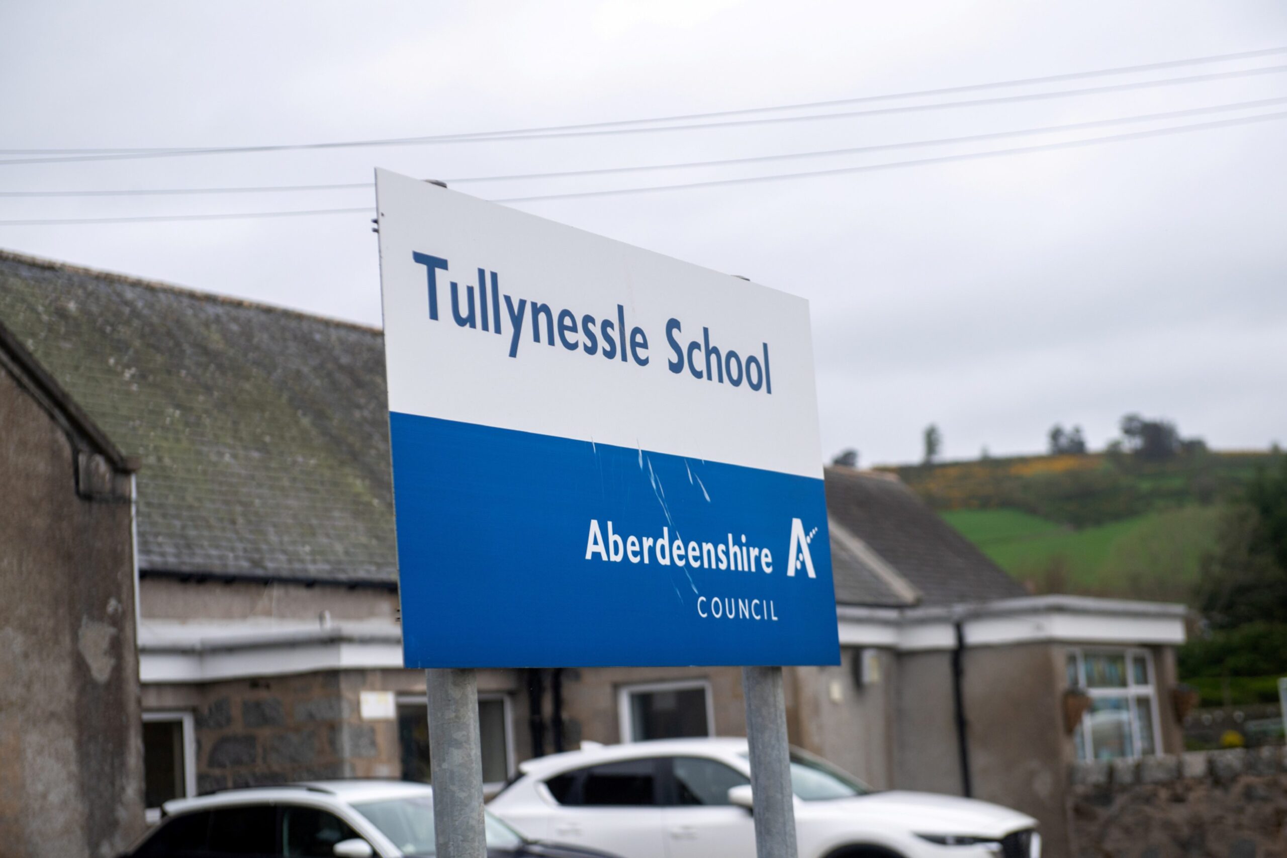 Tullynessle school sign