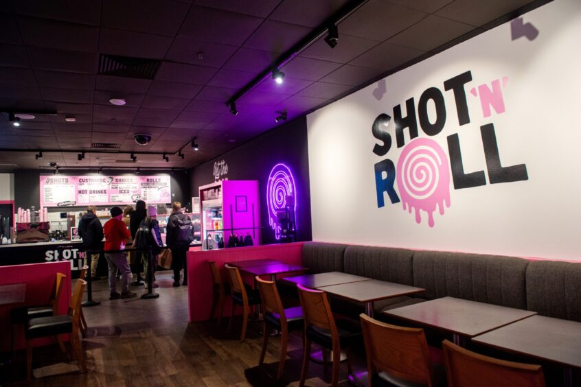 A cinnamon roll shop has opened on the ground floor of the former Debenhams department store in the Trinity Centre in Aberdeen. Image: Kath Flannery/DC Thomson