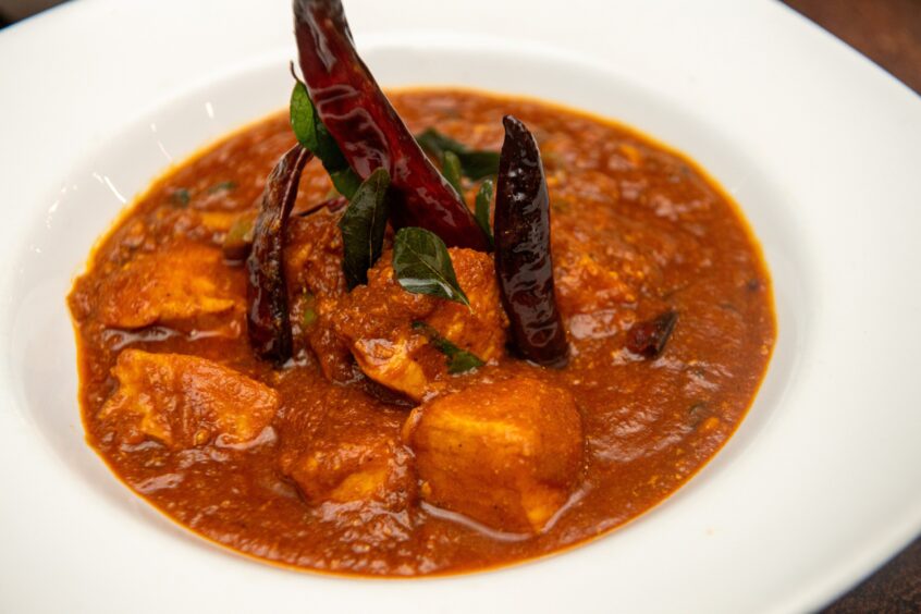 The Chettinad chicken curry.