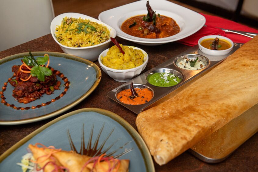 A range of dishes at Rishi's restaurant.