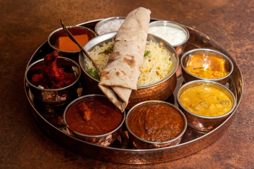 The non-veg thali at Rishi's restaurant aberdeen