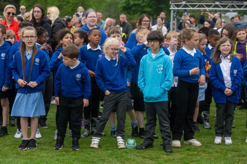 Children perform at the Aberdeen Big Sing. 