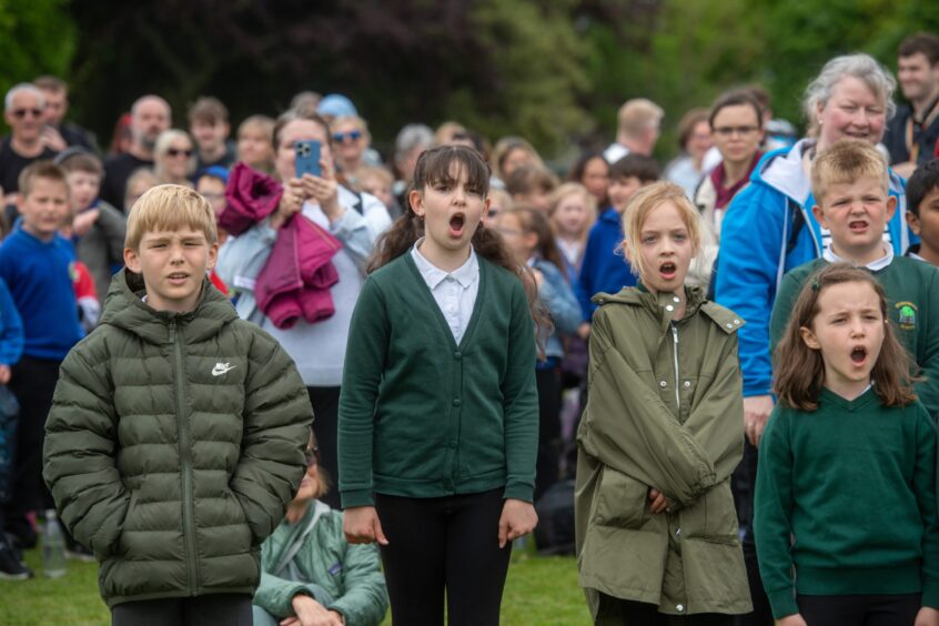 These pupils show why the event is called Big Sing.