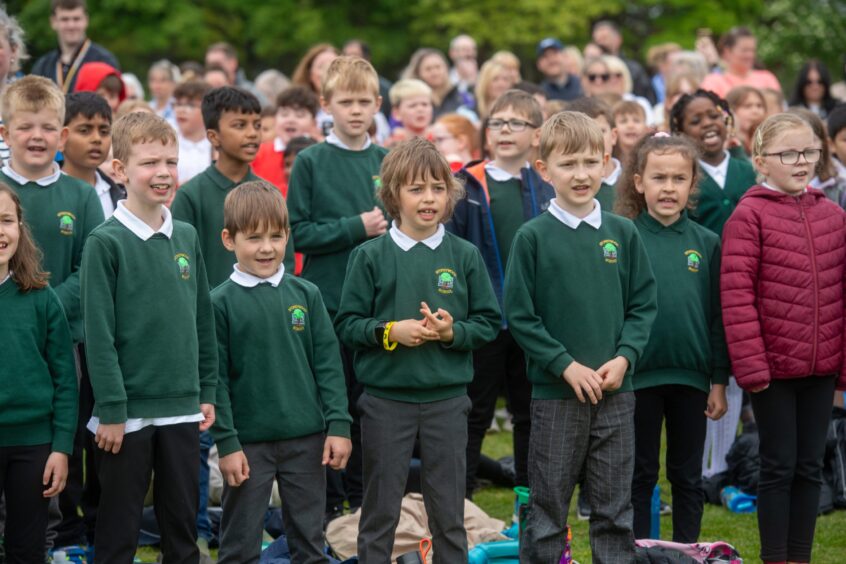 Children perform at the Aberdeen Big Sing.