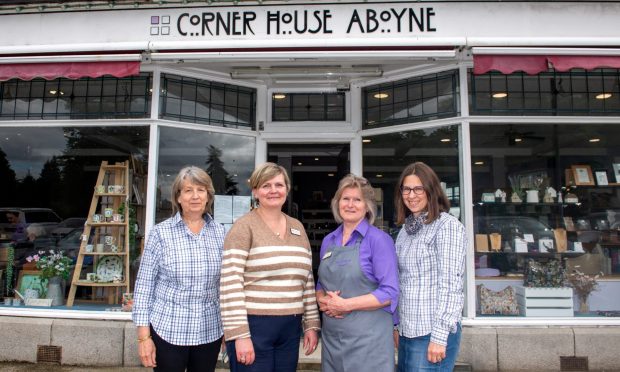 Corner House manager Ashleigh Davidson (middle left) with staff Carol, Helen and Kerry. Images: Kath Flannery/DC Thomson