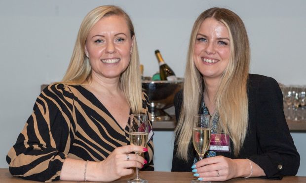 Louise Burton and Iona Currie enjoying the cHeRries drinks reception. Image: Kami Thomson/DC Thomson