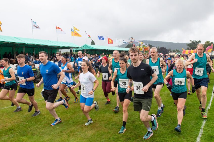 Race at Aboyne Highland Games.