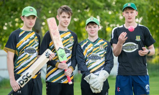 Pictured from left to right are Huntly Cricket Club's Michael Myron-Petrie, Lewis Myron-Petrie, Charlie Kennedy and Shannon Thorp. Pictures by Kami Thomson/DCT Media