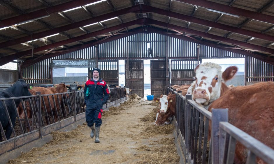 Huntly farmer William Law at his steading West Cruichie.