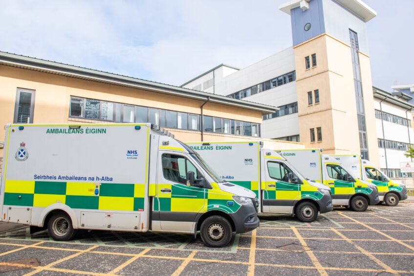 Ambulances at ARI's accident and emergency department.