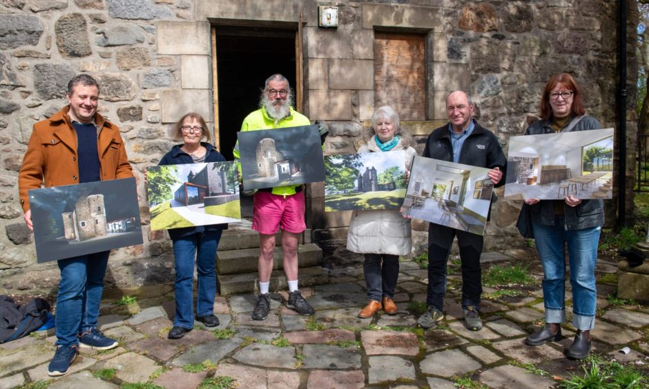 Tillydrone Community Development Trust outside Wallace Tower.