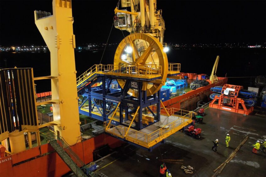 Maritime Developments' technology being mobilised for a decommissioning project offshore Brazil. 
