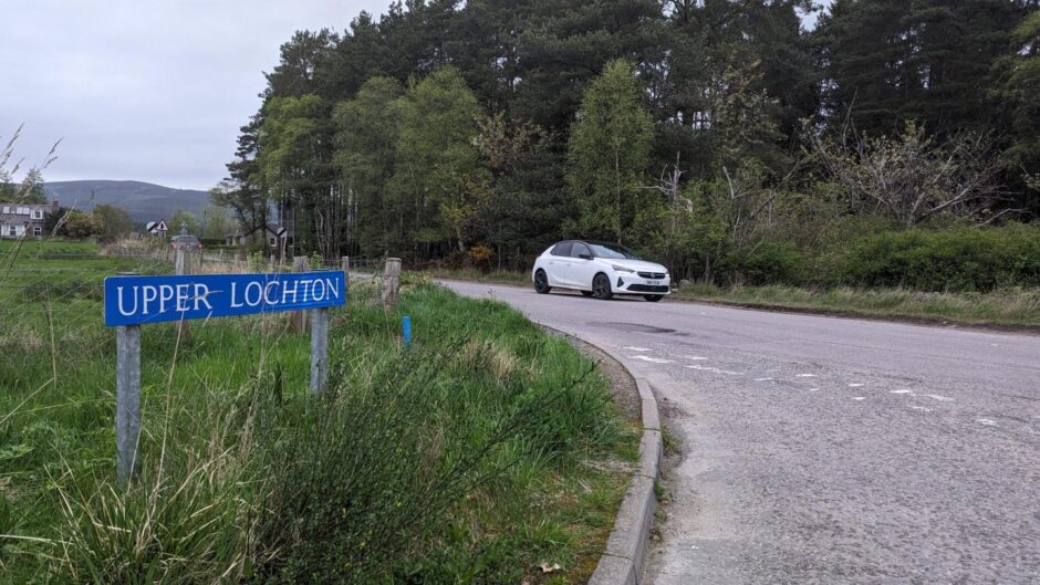 This junction will be closed off as part of Cala Homes' Upper Lochton home building, on the outskirts of Banchory. Image: Alastair Gossip/DC Thomson