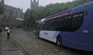 First Glasgow bus in Aberdeen.