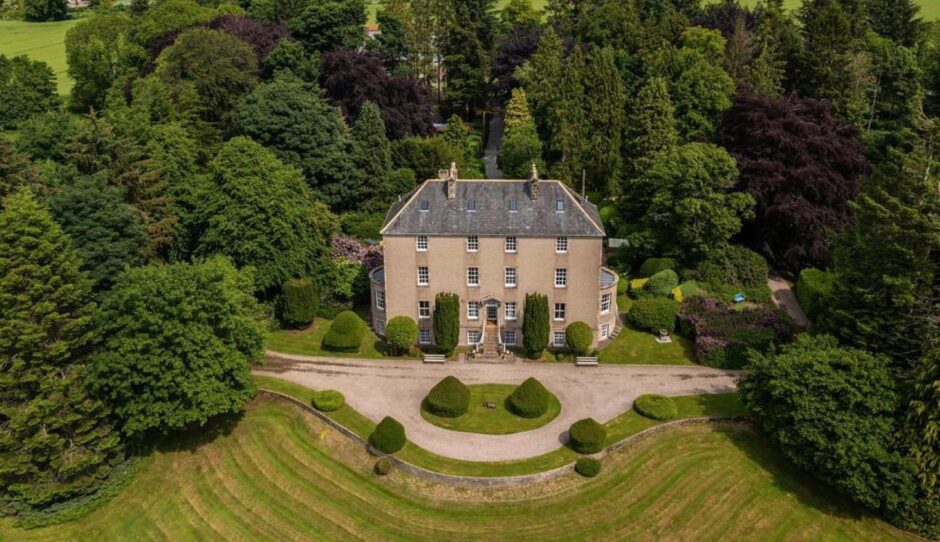 Exterior of Newton House in Aberdeenshire.