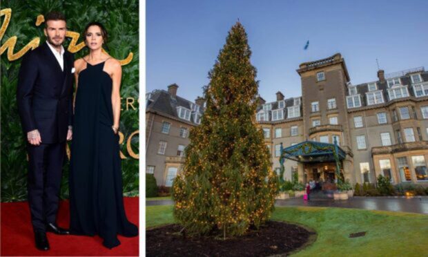 David and Victoria Beckham and the Gleneagles Hotel.