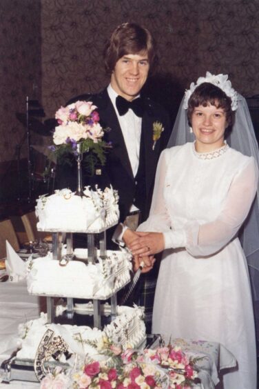 Ann and Hugh on their wedding day. 