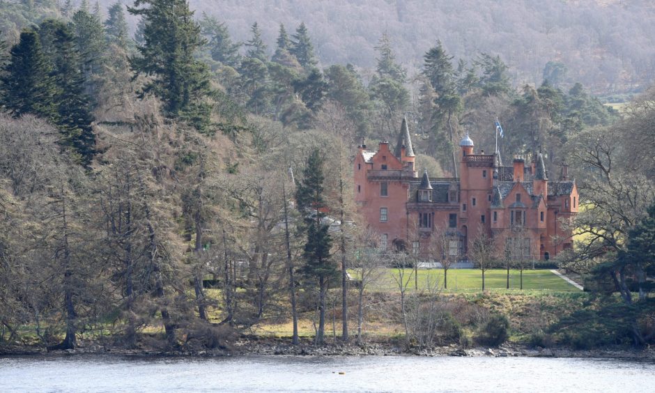 Aldourie Castle, on the shores of Loch Ness