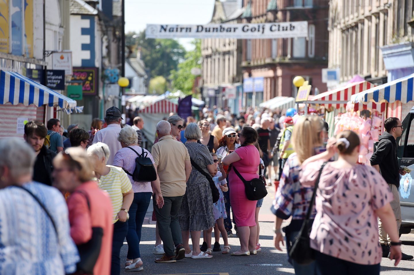 Crowds on Nairn High Street for the food and drink festival.