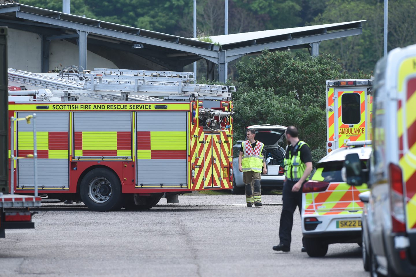 Emergency services evacuating a partof Inverness city centre after a gas leak