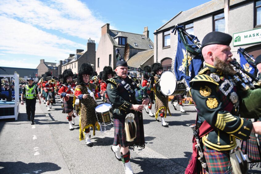 Royal Scots Freedom of Aberdeenshire Peterhead parade.