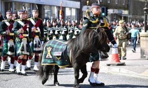Royal Scots Freedom of Aberdeenshire Peterhead parade.