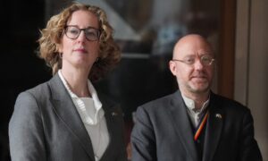 Scottish Green party co-leaders Lorna Slater and Patrick Harvie. Image: PA