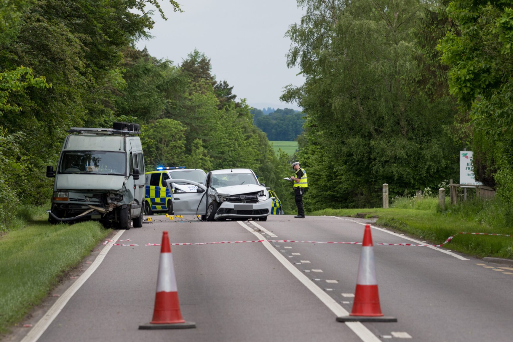 A96 closed between Nairn and Forres due to crash