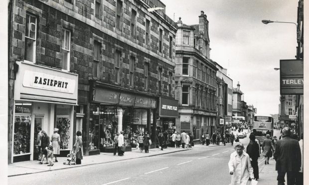 1978: A lost street scene in Aberdeen of St Nicholas Street on a busy June day. All the buildings you see here were demolished in 1982/83 to make way for the St Nicholas Shopping Centre. Image: DC Thomson