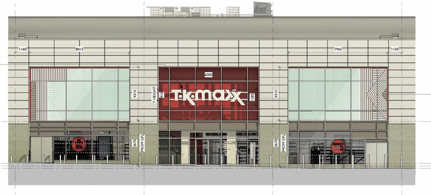 Artist rendering of how the new TK Maxx could look.