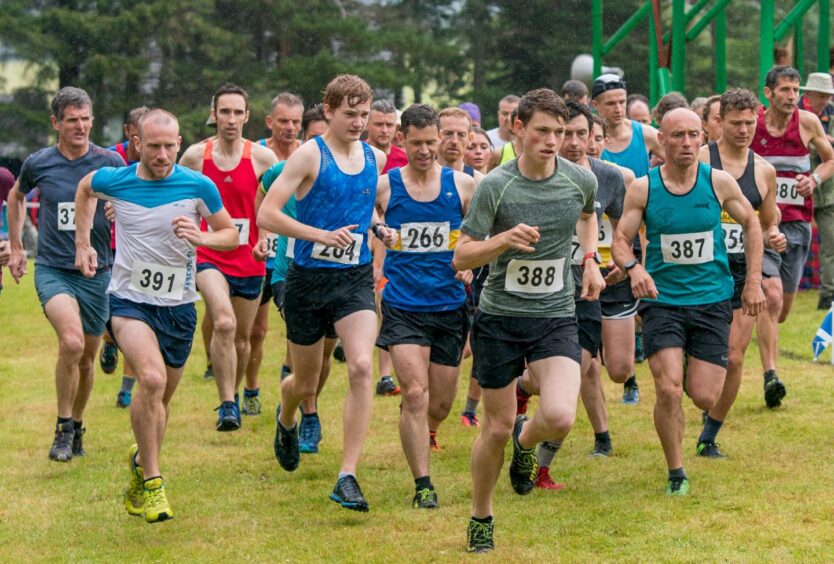 Race at Tomintoul Highland Games.