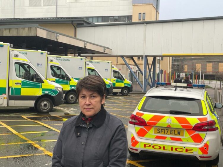 North East Conservative MSP Tess White will be raising contingency plans with NHS Grampian bosses as ambulance stacking continues at ARI. Image: Supplied