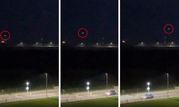 The peculiar glowing object was captured floating past Linksfield